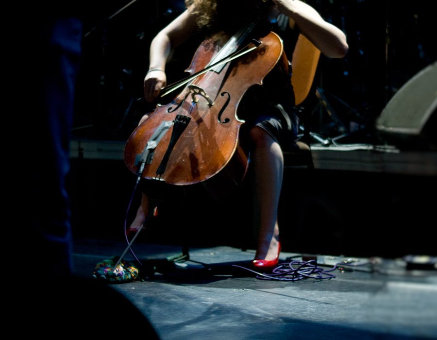 Crippled Black Phoenix cellist live in Principal Club Theater, Thessaloniki, Greece, 2009